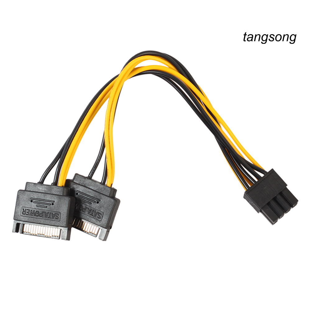 Dây Cáp Chuyển Đổi 15pin Sata Sang Pci-E 8pin Dành Cho Máy Tính