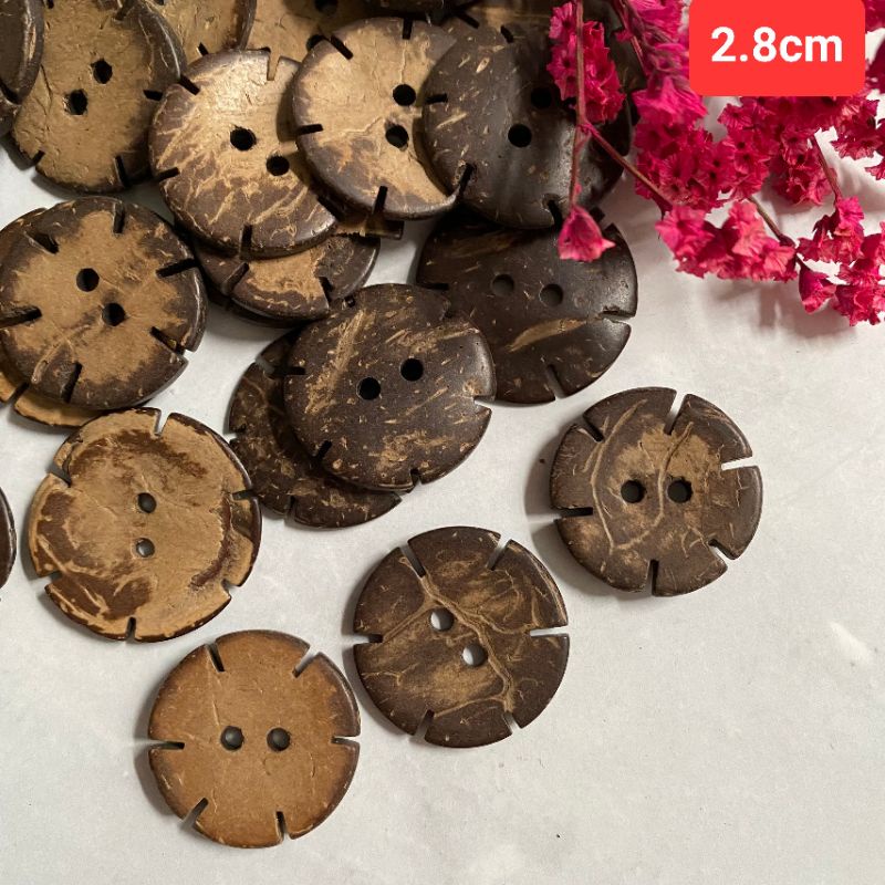 Nút dừa ,size 1 cm  đến 3.5cm