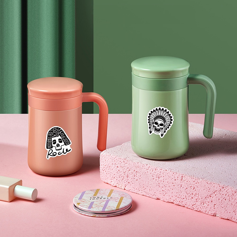 100 Miếng dán nhiều kiểu dáng màu trắng đen dùng trang trí