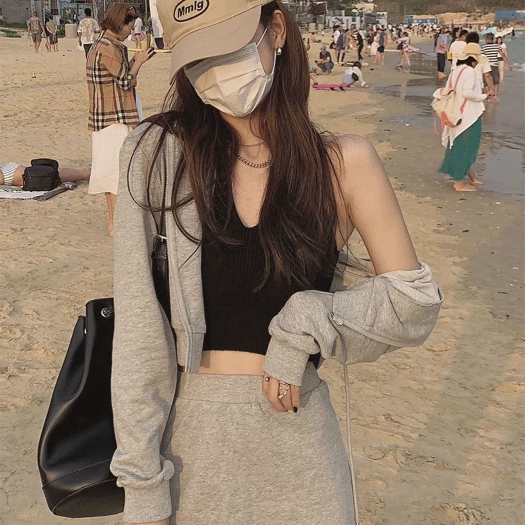 Áo kiểu COZOKC không tay hở lưng đơn giản quyến rũ cho nữ