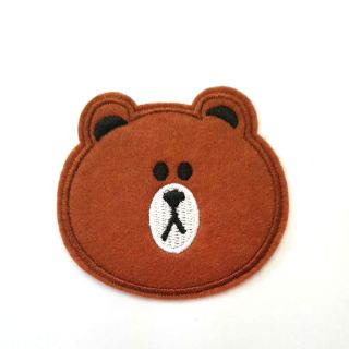 Sticker vải 109, patch ủi gấu Brown 109