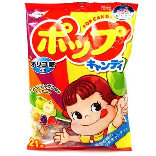 Kẹo mút trái cây Fujiya gói 21 cây