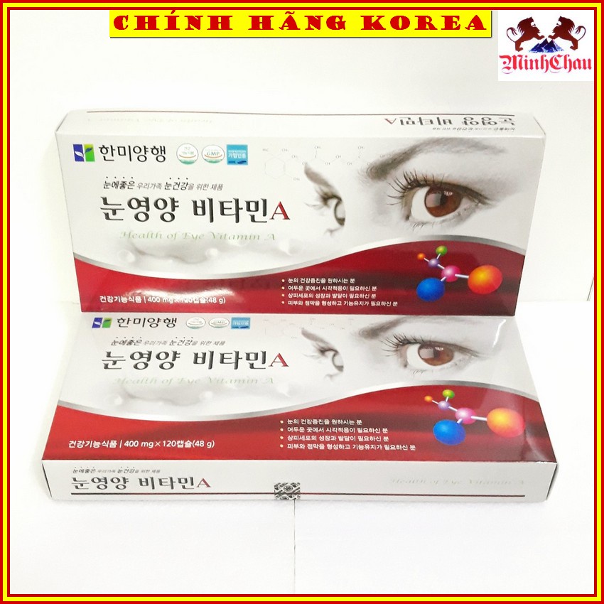 Viên Bổ Mắt VitaminA Hanmi Hàn Quốc, Hộp 120 viên, minhchau