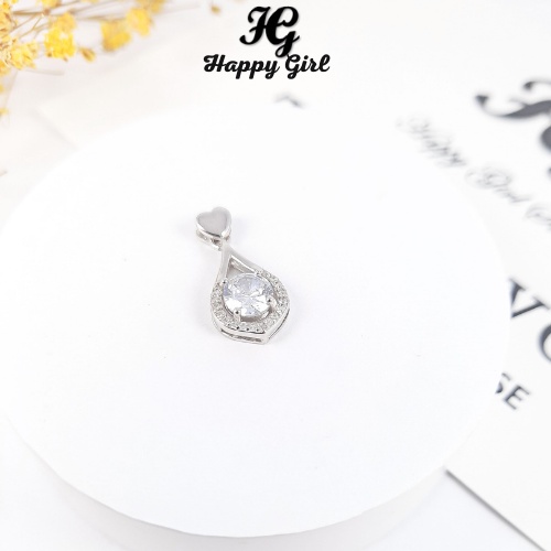 Mặt dây chuyền bạc HappyGirl, mặt dây chuyền nữ hình giọt nước cá tính
