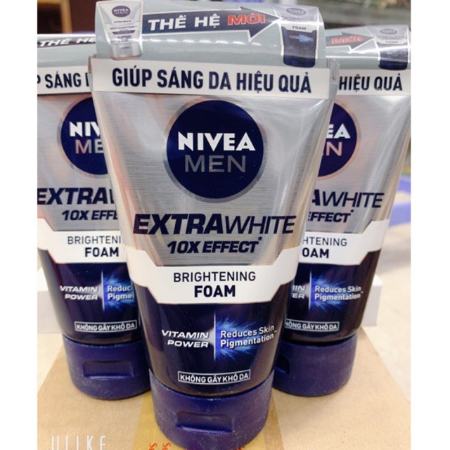 Sữa rửa mặt Nivea men, Extra White | Anti-acne | Oil Control Bùn khoáng Kiểm soát nhờn & Ngăn ngừa 100g