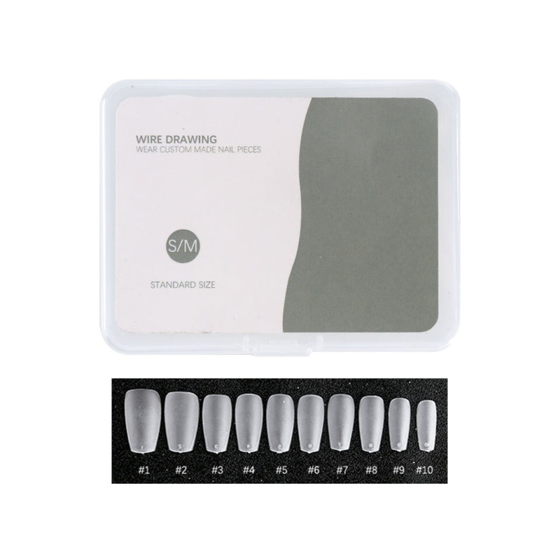 Bộ 100 Móng Tay Giả Hình Vuông Bằng Acrylic Che Phủ Toàn Diện