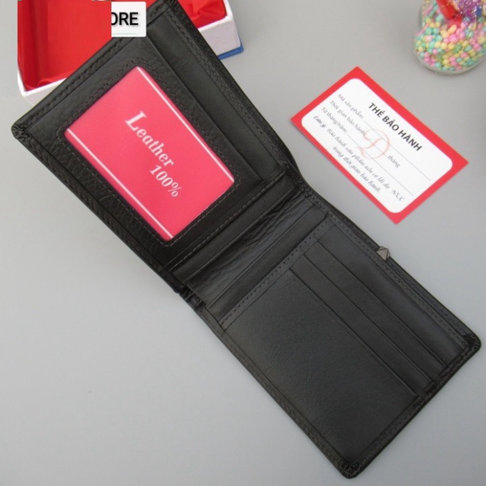 Ví Nam Da Thật 100% | Bóp Ngang Da Nam Tặng Kèm Hộp Cao Cấp | TRONBO Saka.Shop99