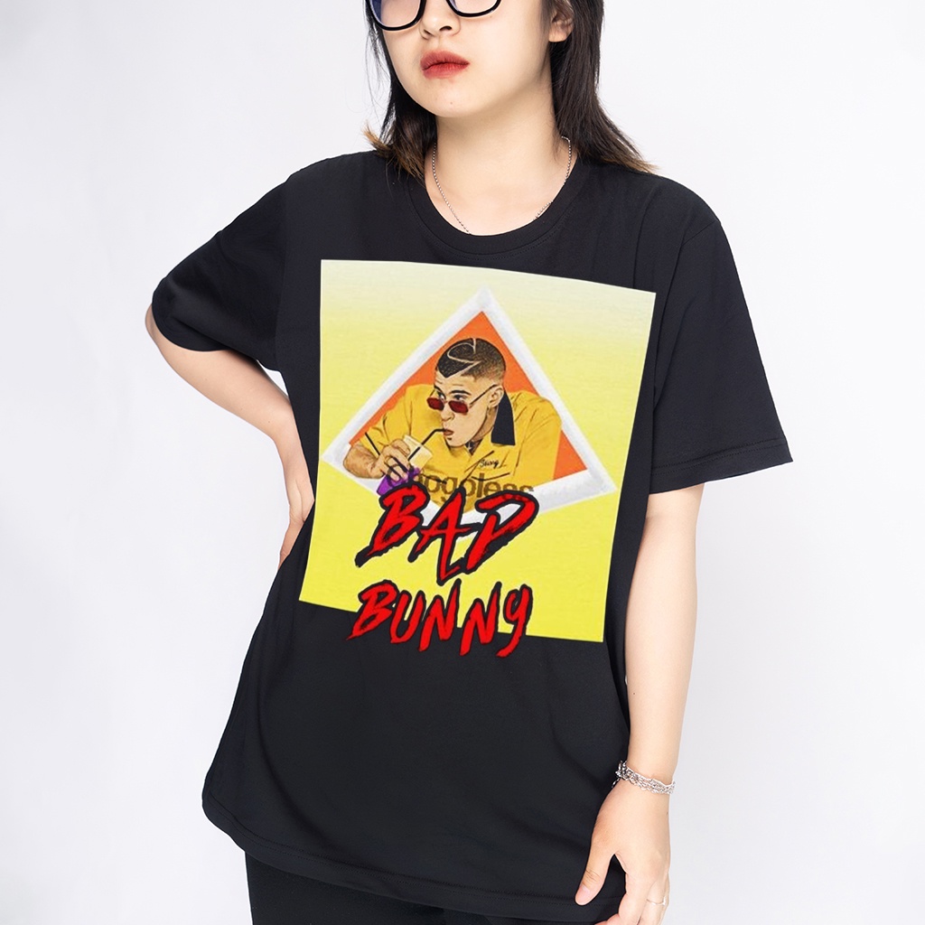 Áo thun Bad bunny wright hiphop rap rapper cotton phong cách âu mỹ Thời trang
