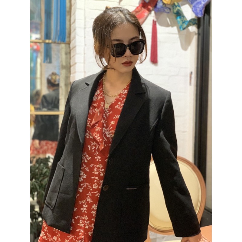 Áo blazer nữ màu đen Freesize [Si tuyển]