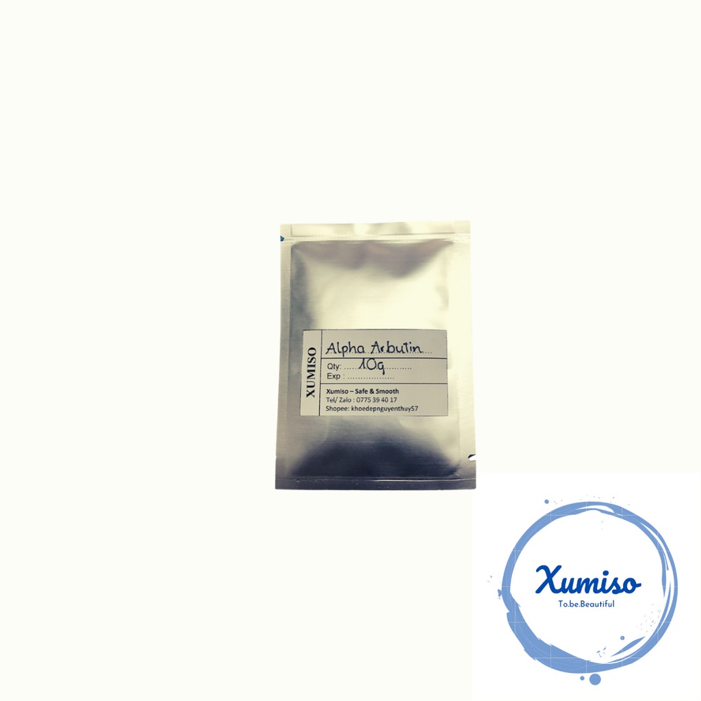 Alpha arbutin - Chất làm trắng - nguyên liệu mỹ phẩm - Xumiso - 10G