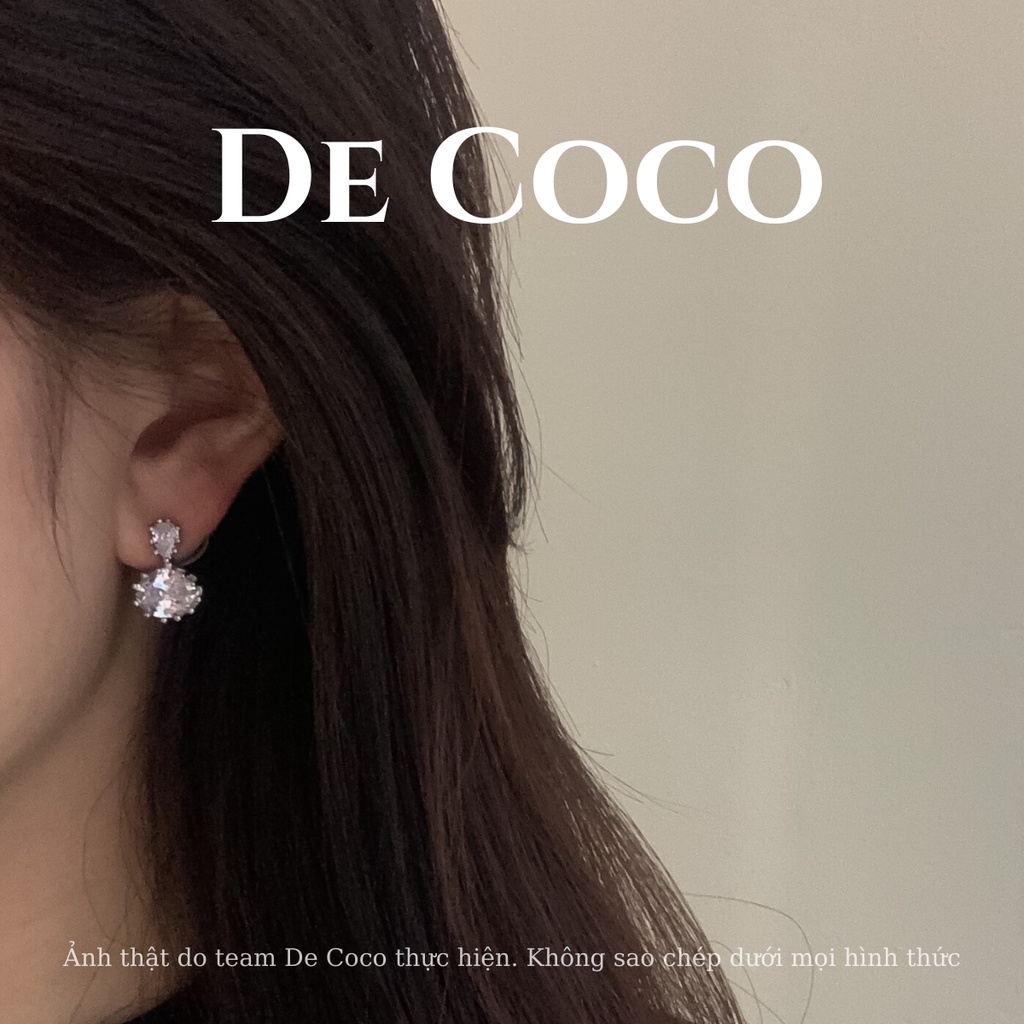 Khuyên tai đính đá mạ vàng Twinkle decoco.accessories