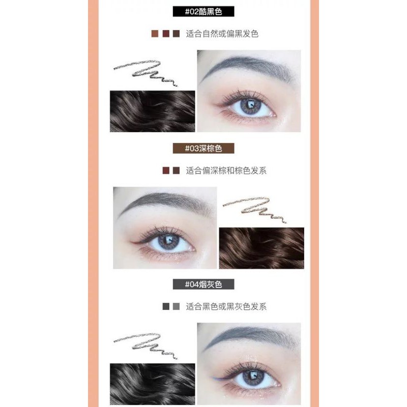 Chì kẻ mày 2 đầu Maxfine siêu mảnh gảy sợi nhiều màu tự nhiên E411 | BigBuy360 - bigbuy360.vn