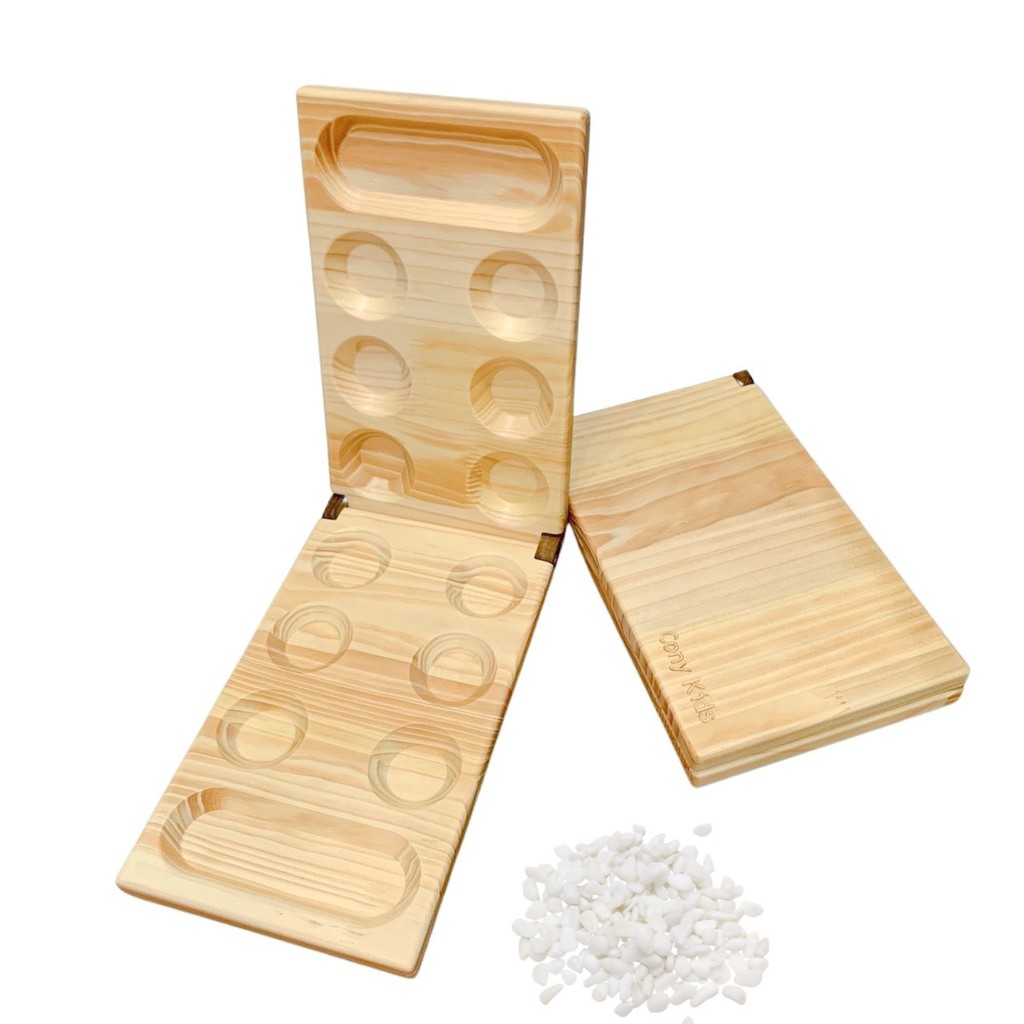 Ô Ăn Quan, Đồ Chơi Dân Gian Bảng Gỗ Đẹp Chắc Chắn Gấp Gọn 60x20x2cm