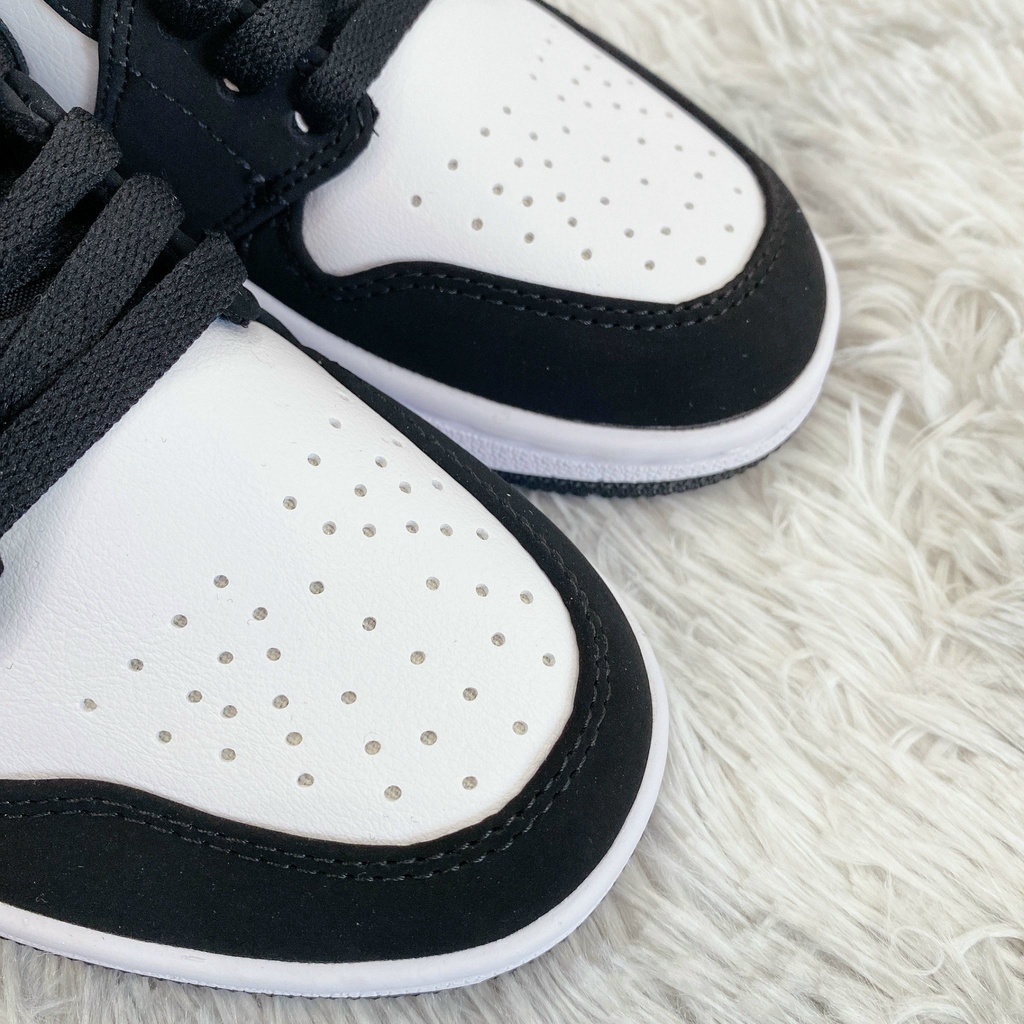 🎀 SIÊU HÓT 🎀 Giày Sneaker Jordan panda đen trắng da lộn cổ thấp nam nữ cao cấp full box + bill