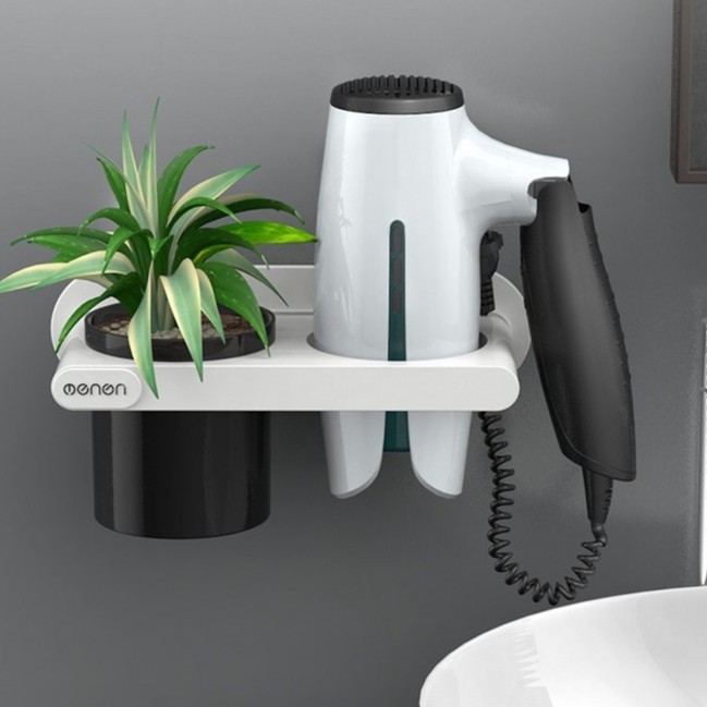 Giá Treo Máy Sấy Tóc Treo Nhà Tắm Dán Tường, Kệ Nhà Tắm Nhựa ABS OENON Cao Cấp