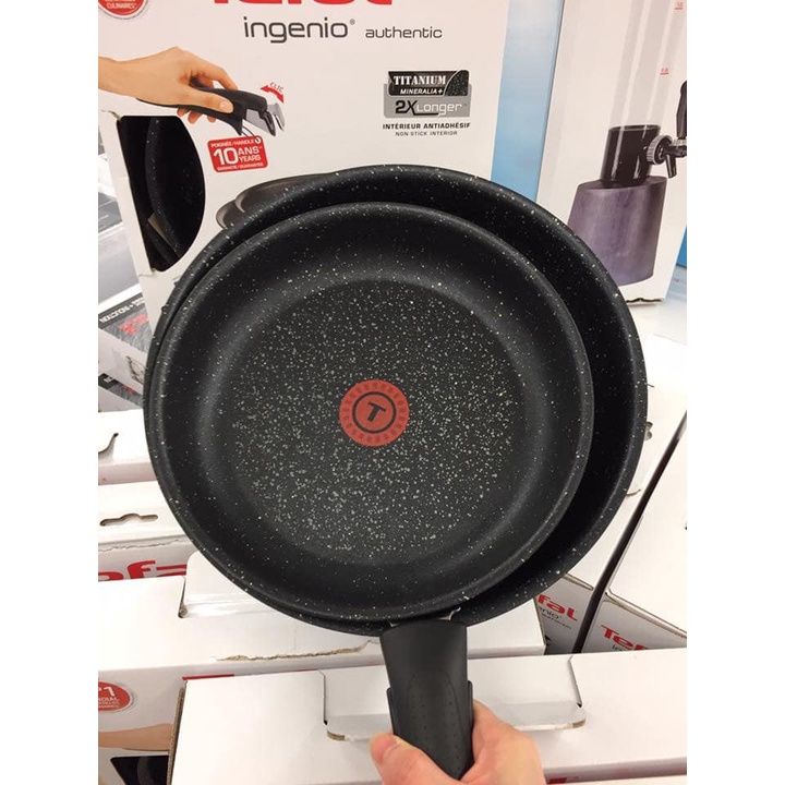 Set 2 chảo TEFAL Ingenio Preference, cán rời, size 22cm và 26cm