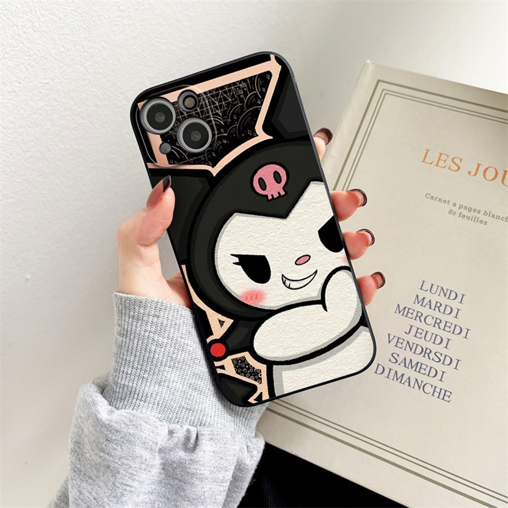 SANRIO Ốp Điện Thoại Silicon Dẻo In Hình kuromi Thời Trang Cho iPhone 11 iPhone 13 Pro Max XS Max XR 7 8 Plus 12Pro 13 Pro Max