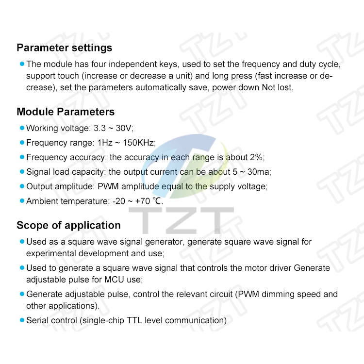 Mô Đun Phát Tín Hiệu Tzt 1hz-150khz Có Màn Hình Hiển Thị Lcd 3.3v-30v 1hz - 150khz | BigBuy360 - bigbuy360.vn
