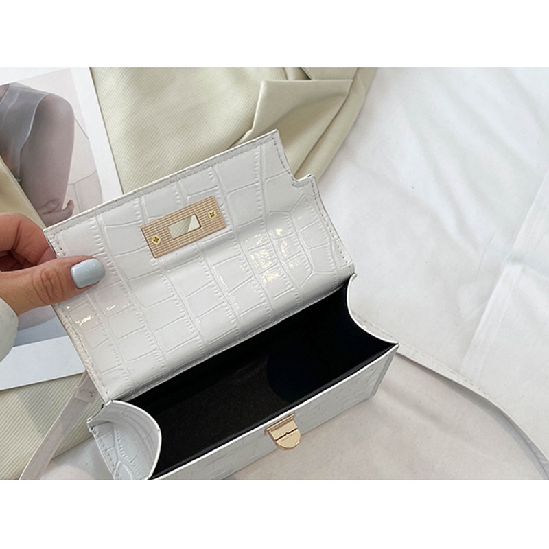 IELGY Túi Đeo Chéo Dáng Vuông Nhỏ Màu Trơn Thời Trang Cho Nữ