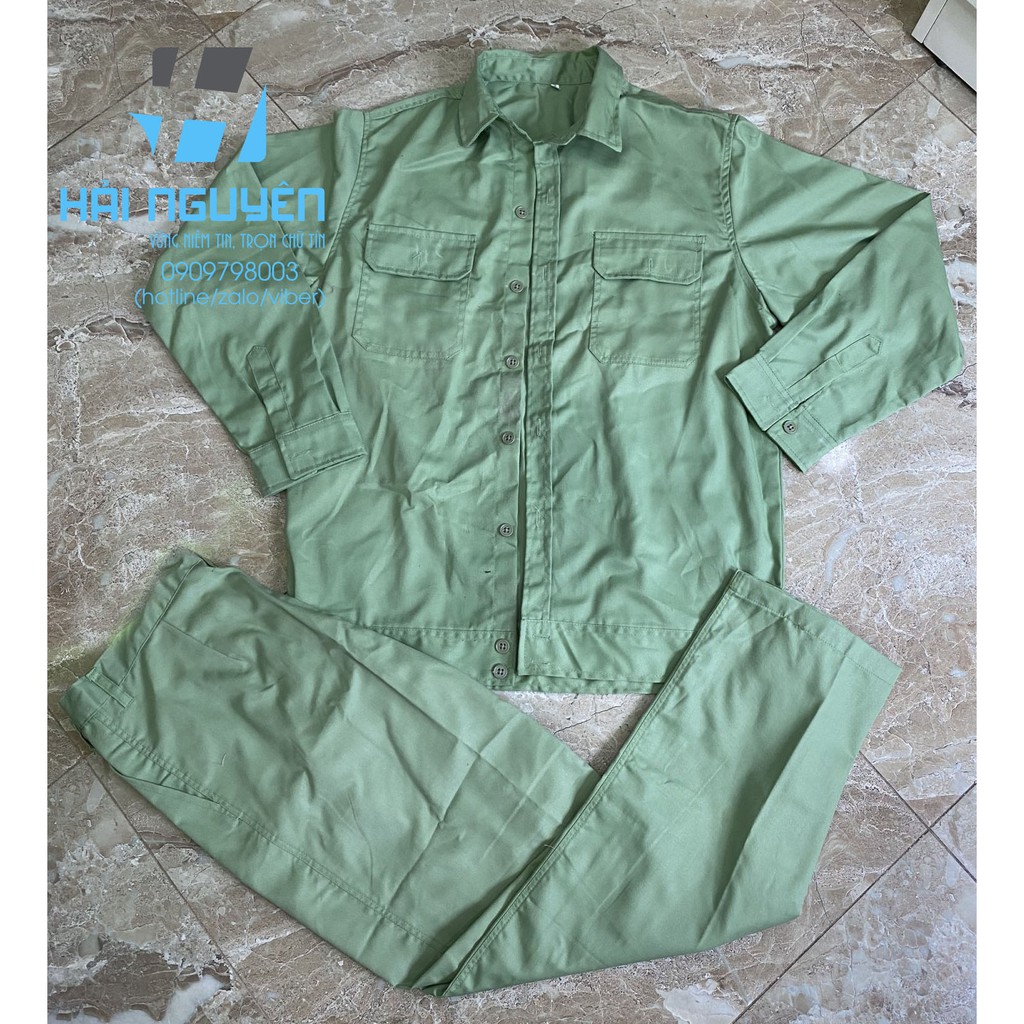 Quần áo công nhân bảo hộ lao động, quần áo công trình KAKI COTTON 65/35