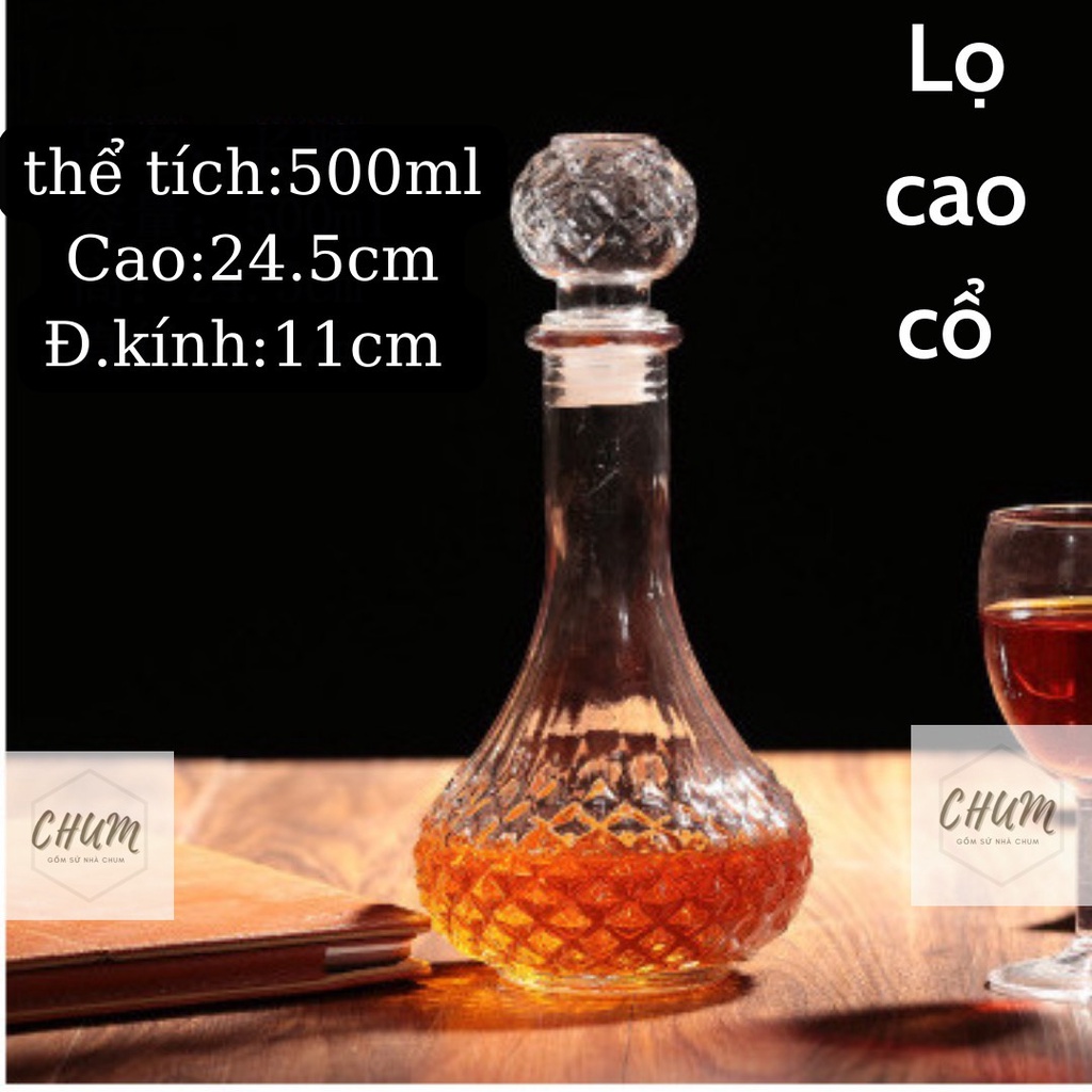 Lọ thủy tinh đựng đồ uống hàng nhập khẩu hàng Bắc Âu sang chảnh B0