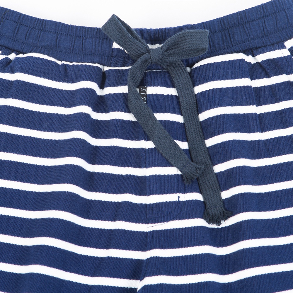 Quần shorts Nam Narsis S7009 kẻ sọc xanh trắng, cạp chun thoải mái