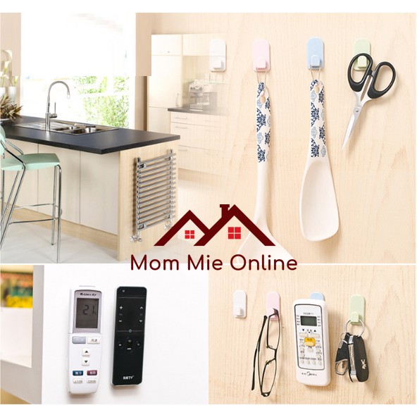 1 Vỉ móc treo remote, điều khiển tivi dán tường - J139