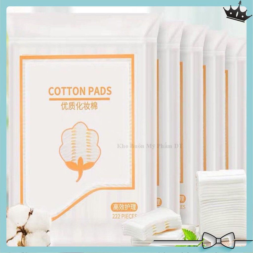 (222 miếng) Bông tây trang 3 lớp Cotton Pads 100% bông tự nhiên