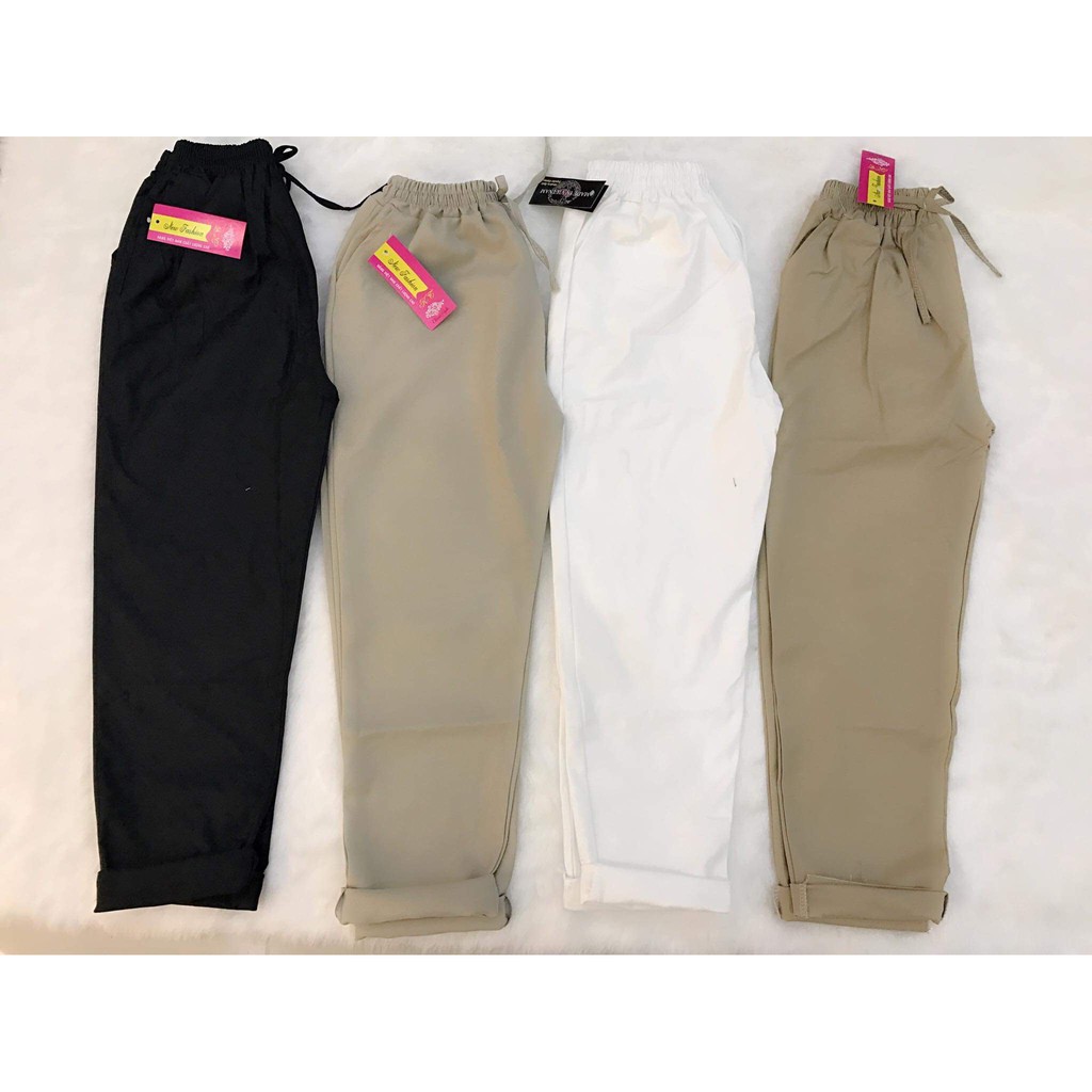 Quần kaki nữ sắn gấu HARIQUEEN quần kaki suông phong cách ulzzang
