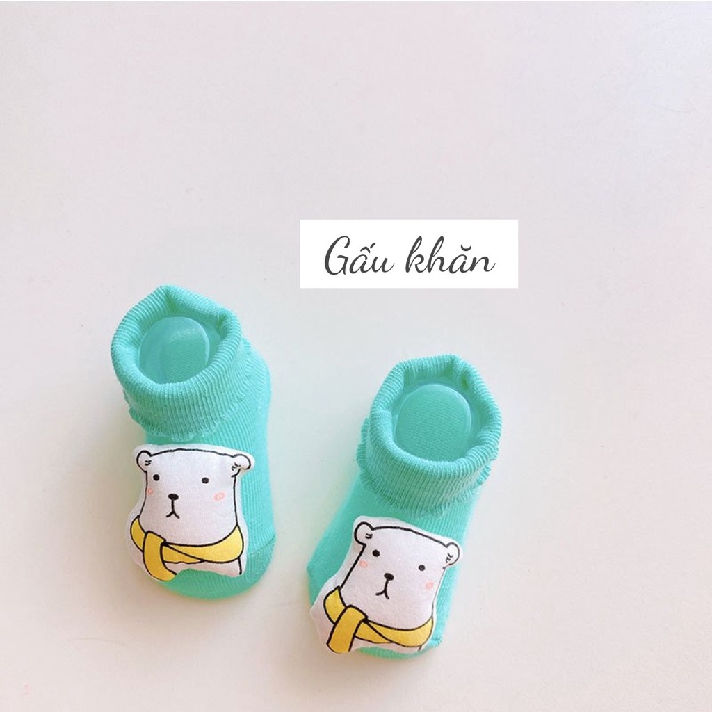 [FreeShip] Tất Vớ Sơ Sinh Hình Thú Trái Cây Siêu Xinh Chống Trượt Mihoshop