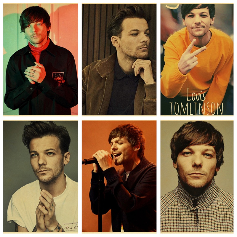 Tranh Treo Tường In Hình One Direction Louis Tomlinson Phong Cách Retro