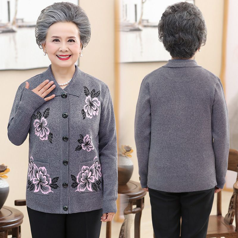 Áo Len Cổ Bẻ có túi cài cúc Trung Niên Quảng Châu