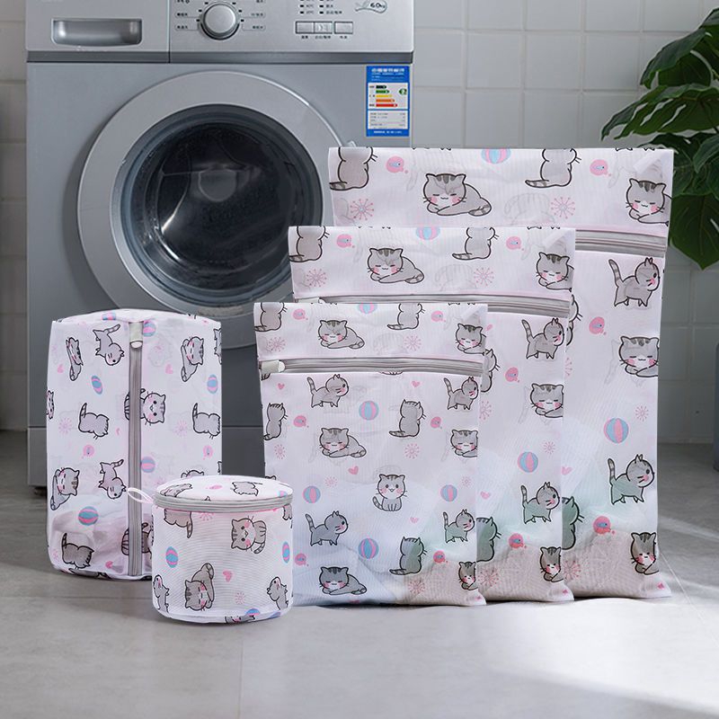 Túi Lưới Đựng Đồ Giặt Máy In Hình Thiết Kế Dễ Thương