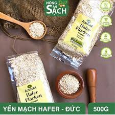 [Combo 2 Túi ] Yến Mạch Đức Cán Dẹp Ăn Dặm Nguyên Chất Hafer Flocken Bio Alnatura 1kg Giảm Cân An Toàn, Tốt Cho Tim Mạch