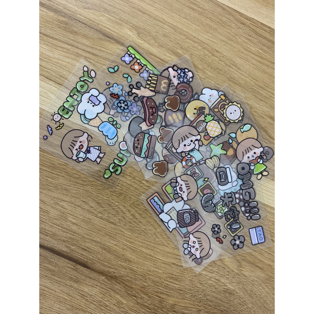 Hình Dán Sticker 2D Dán Bình Nước Siêu Đáng Yêu nhiều mẫu Trang Trí Bình Siêu Xinh Và Dễ Thương
