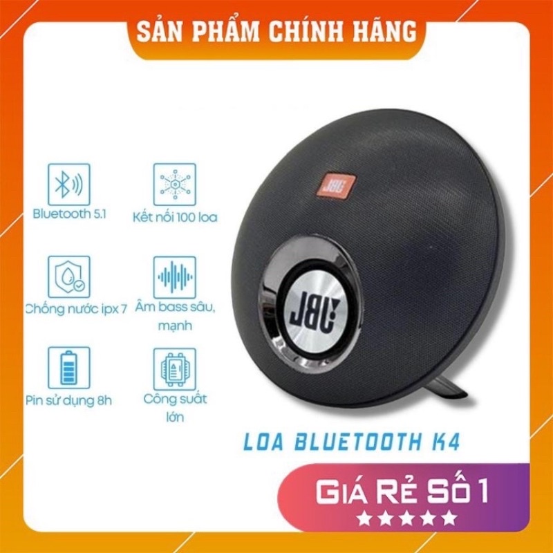 Loa Bluetooth K4 + Plus Loa Nghe Nhạc Xách Tay , Âm Thanh Sống Động , Kiểu Dáng Trẻ Trung . Bảo Hành Lên Đến 12 Tháng