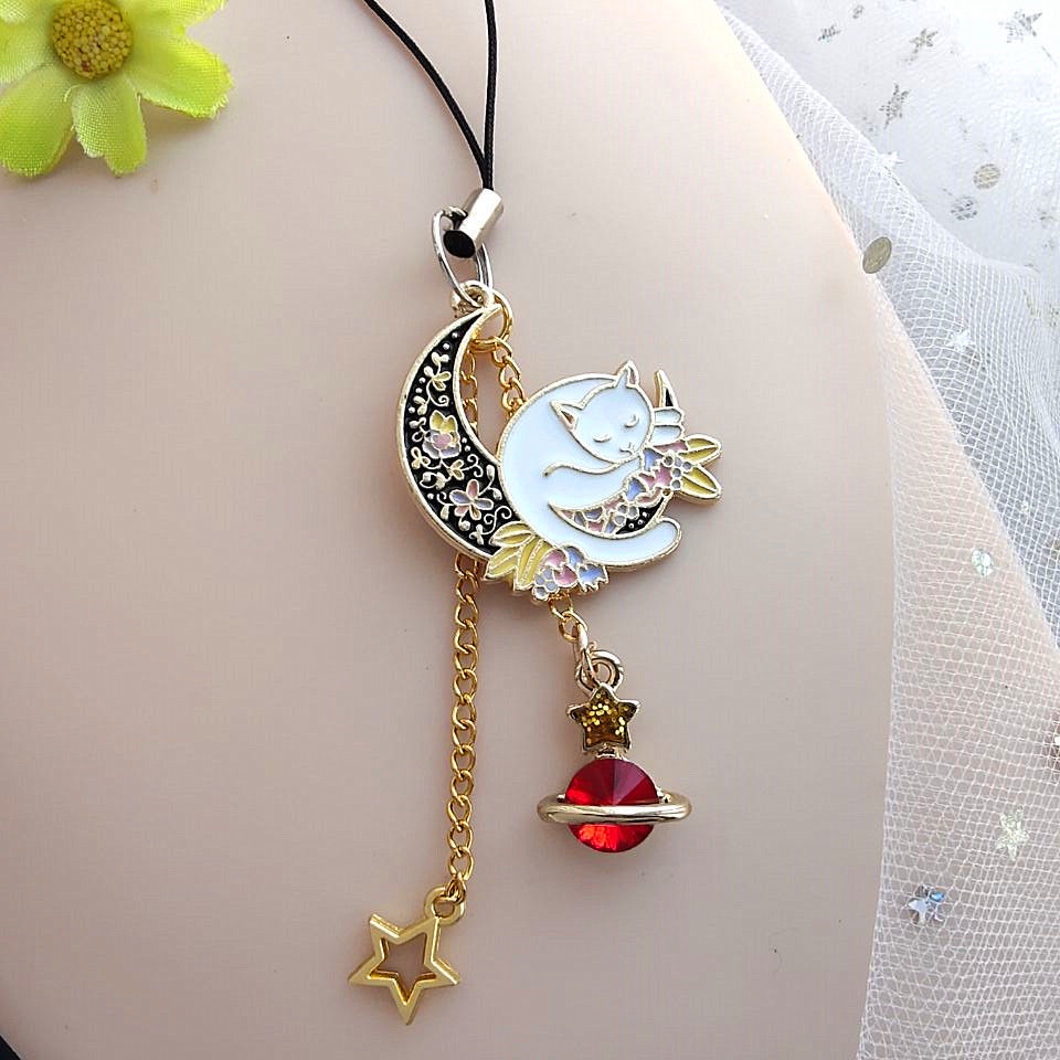 Nút Cắm Cổng Sạc type-c Chống Bụi Hình Mèo Mặt Trăng Cho Điện Thoại Android