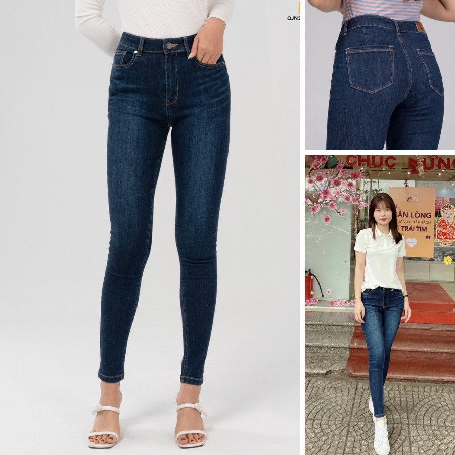 Quần Jean Nữ YODY, Quần Bò Nữ Lưng Thấp Dáng Skinny Giữ Form Co Giãn Tốt Chính Hãng Cao Cấp QJN3102