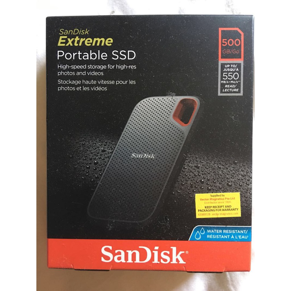 Ổ cứng di động SSD Sandisk Extreme Portable E60 USB 3.1 500GB 550MB/s | WebRaoVat - webraovat.net.vn