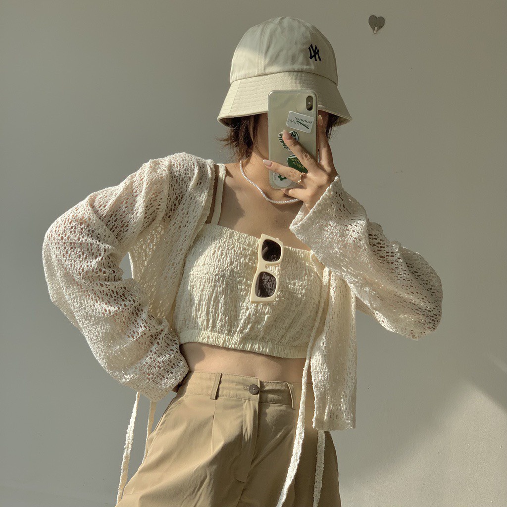 Áo xốp 2 dây croptop bo thun ngực eo cực xinh , chất xốp dày dặn co giãn