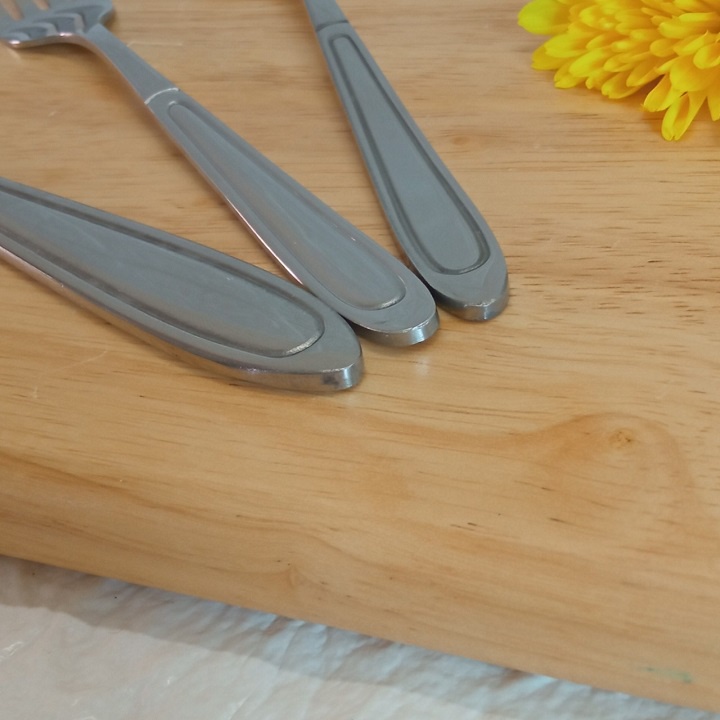 Bộ dao dĩa ăn bít tết STAINLESS STEEL thép không gỉ dày đẹp sáng bóng