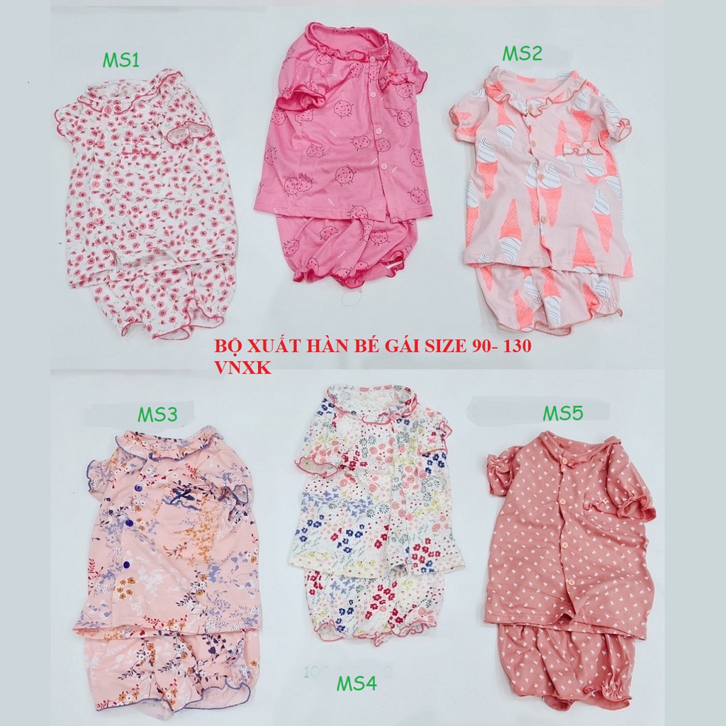 Bộ cotton xuất Hàn cao cấp bé gái