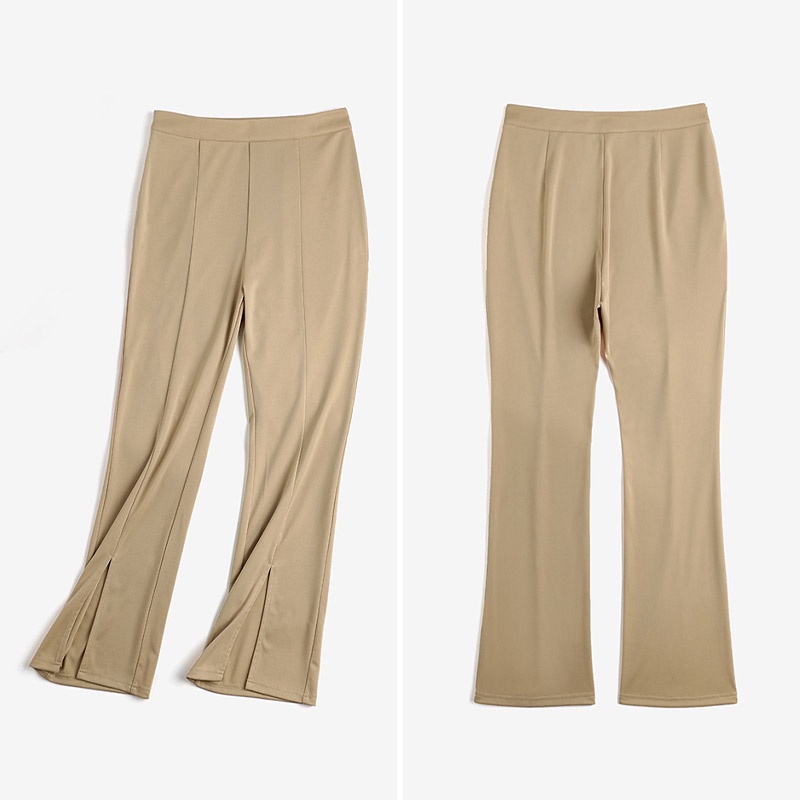 Quần dài Zanzea lưng cao xẻ tà phong cách châu Âu thiết kế thời trang cho nữ