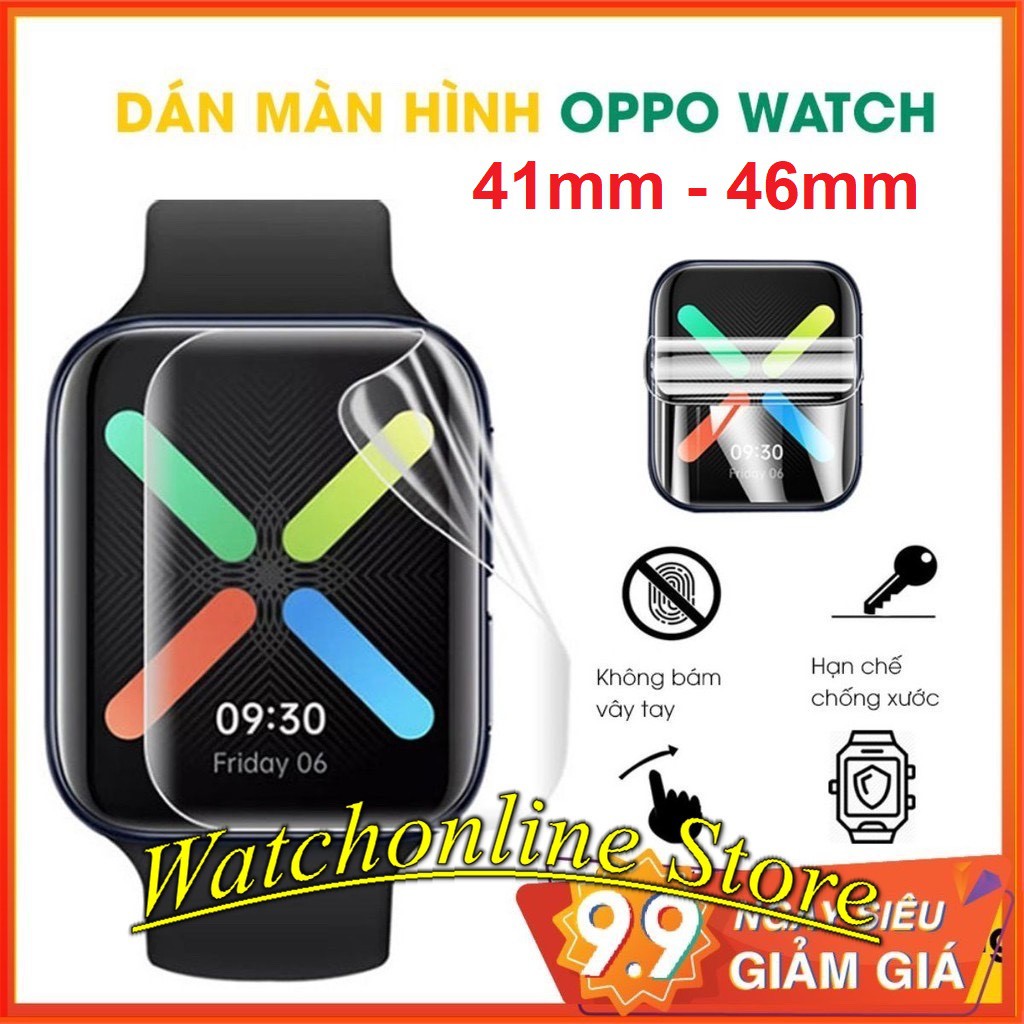 Dán màn hình Oppo Watch 41mm 46mm full màn hình đồng hồ dẻo trong suốt