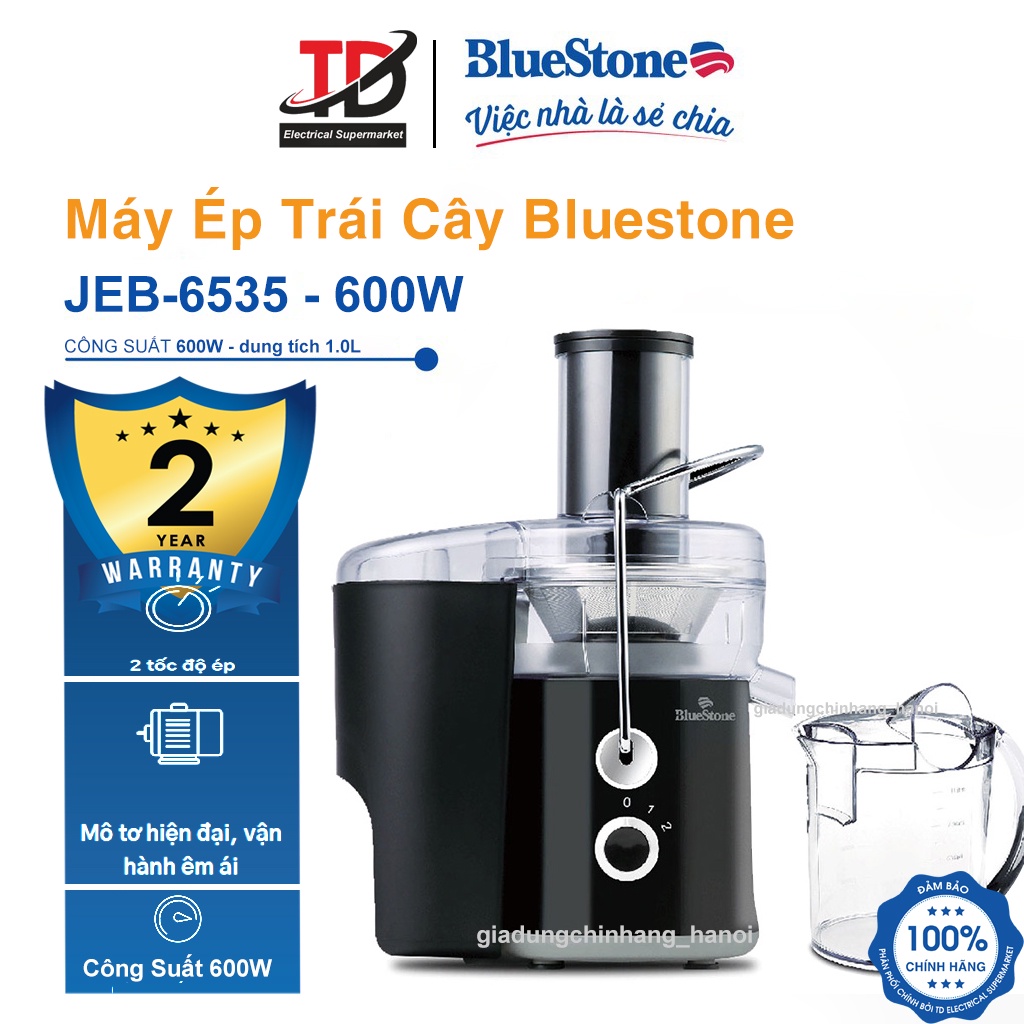 Máy ép trái cây Bluestone JEB6535 , Công Suất 600W , Bảo hành chính hãng 2 năm