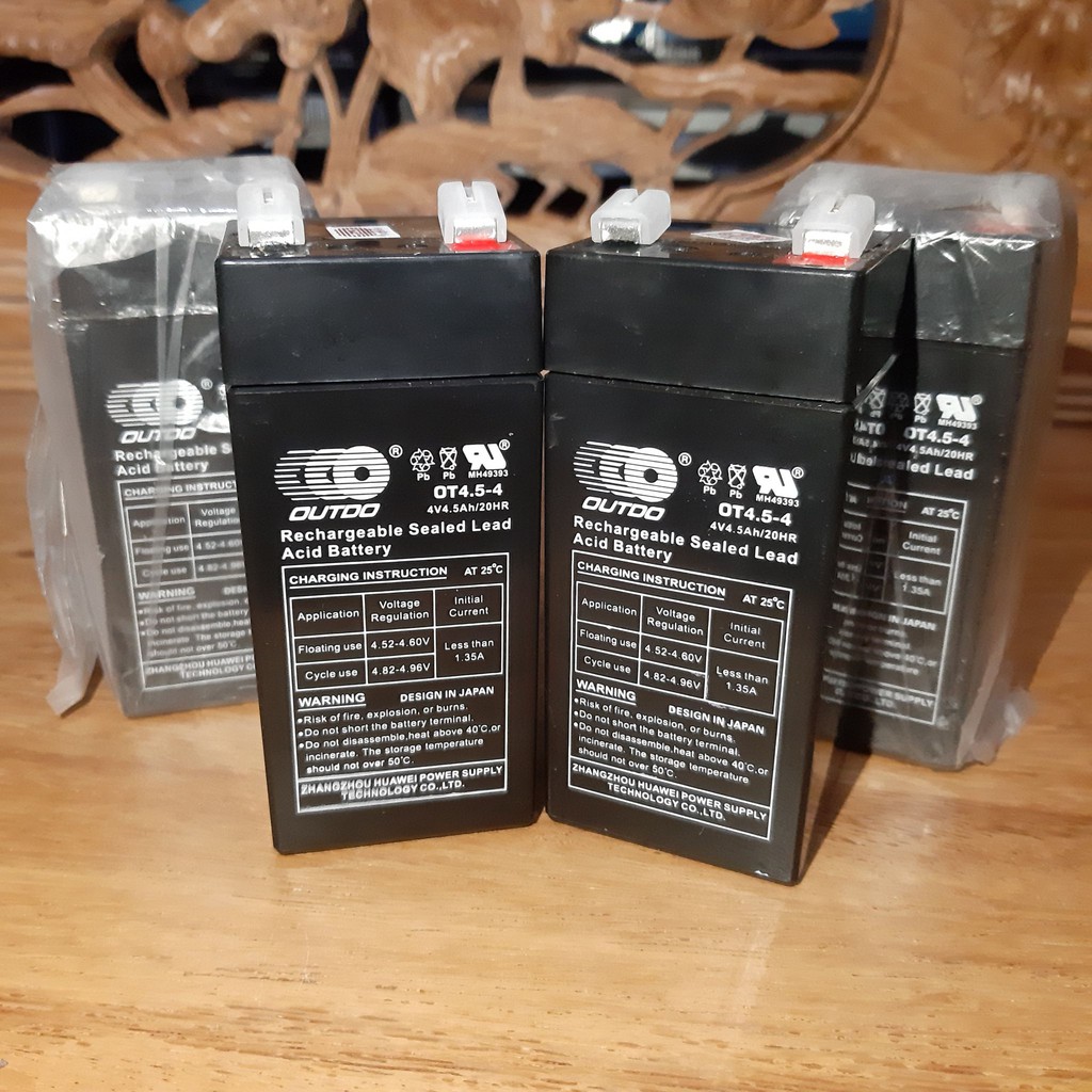 Bình 4V 4.5Ah, Bình Ắc quy 4V 4,5Ah , Dùng cho Cân điện tử, truyền hình cáp,thiết bị y tế...