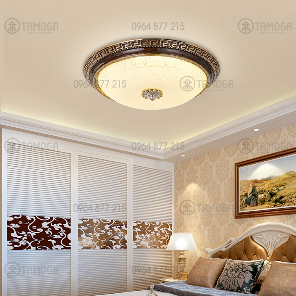 Đèn mâm ốp trần cổ điển HAPOVA LEWIN C022 đường kính 500mm