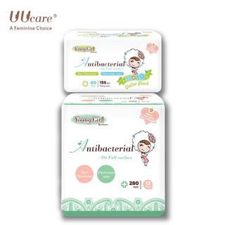 Combo Băng vệ sinh UUcare Young Girl Ngày đêm 280mm vs Hàng ngày 155mm