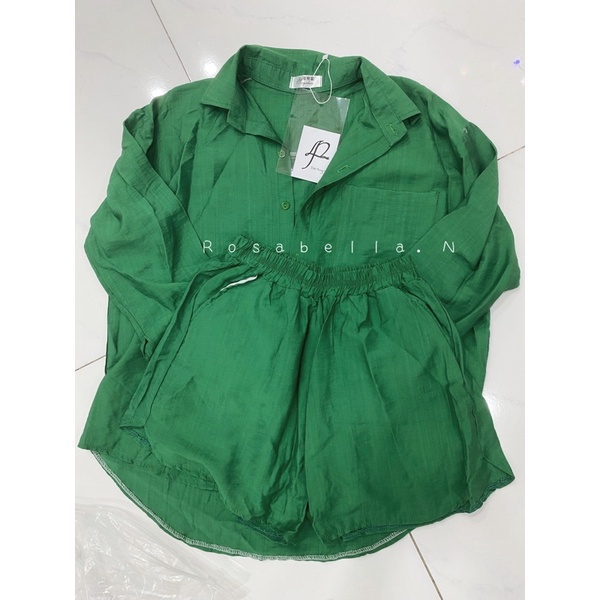 Set Bộ Áo Sơ Mi Trơn + Quần