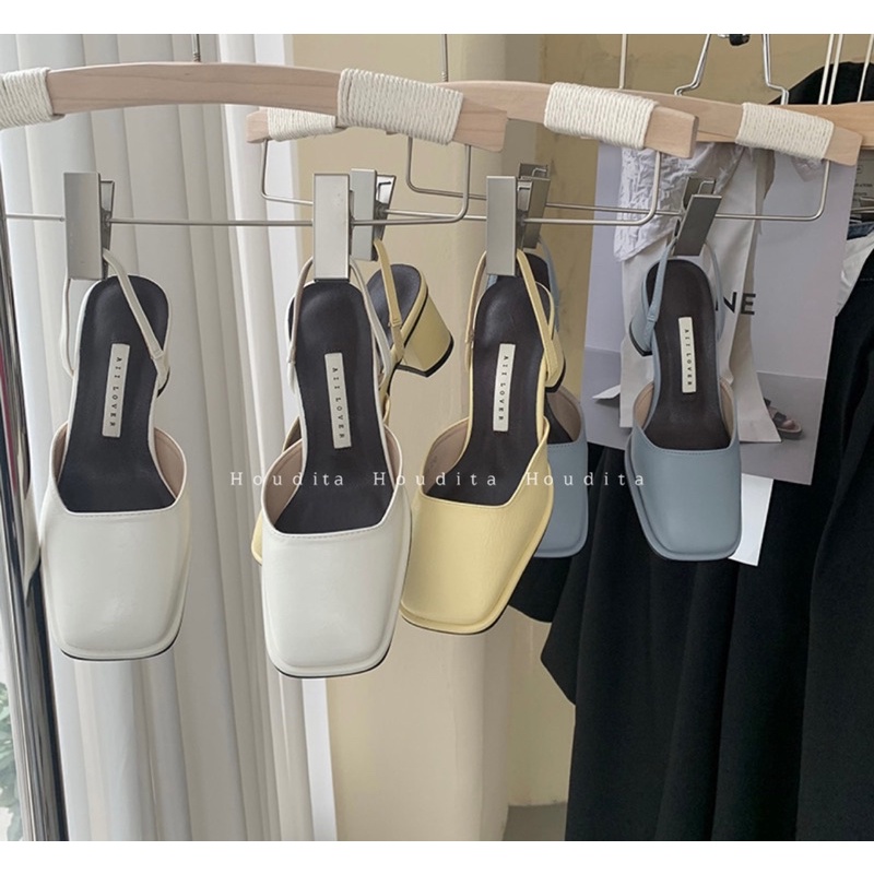 Giày sandal mũi vuông gót tròn dây quai sang trọng phù hợp đi chơi đi tiệc - HOUDITA - SGMV006